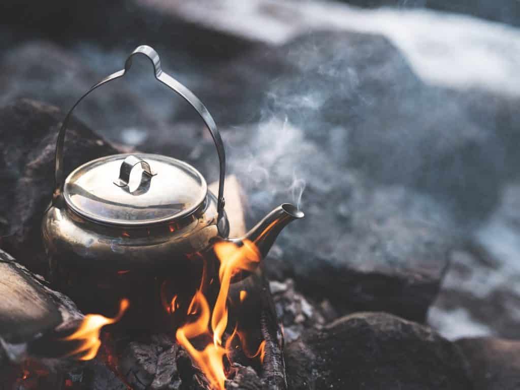 Schwedisches Finnisches Kaffee Lagerfeuer Rußkessel