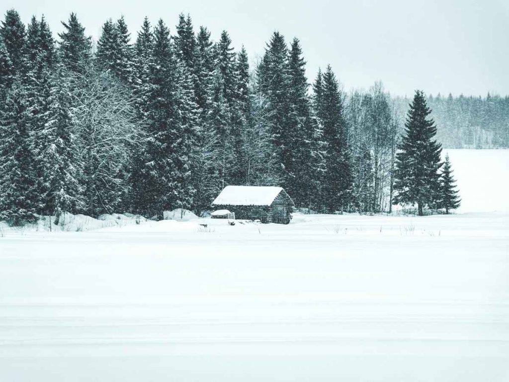 Finnland retro Winter Schnee