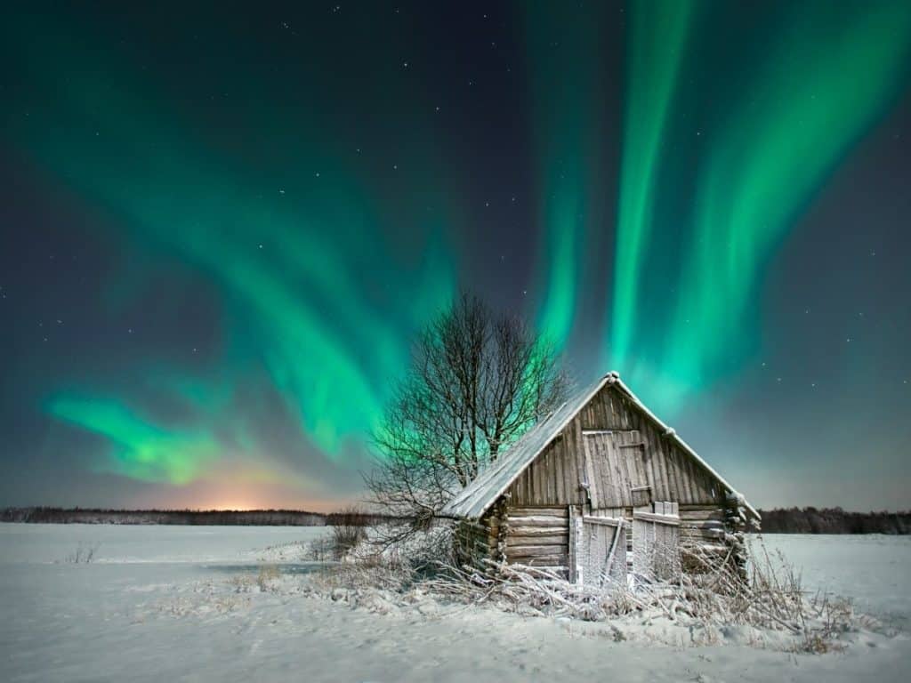 Nordlichter Wichtel Finnland Natur Polarlichter